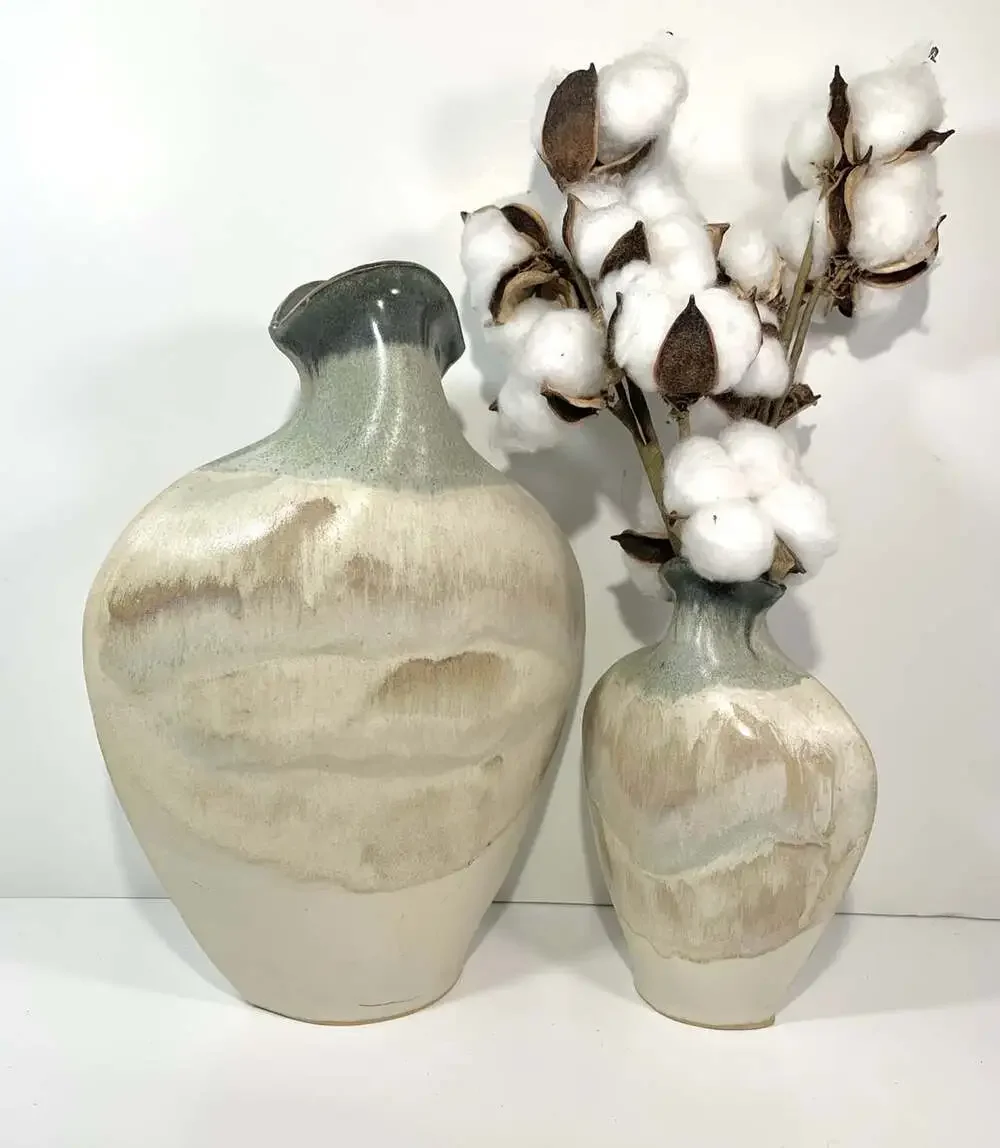 William Hoffman Studio Art Drip Glaze Pottery Vase
